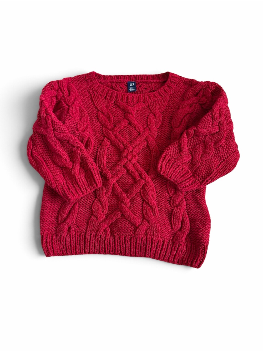 Baby Gap Red Cable Knit Sweater